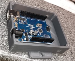 Arduino case with mounting flaps and lid