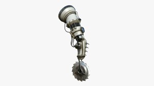 Robotic Arm A05 White Dirt - Character Design SciFi