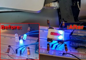 Robot shaped LED holder