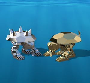 ROBO TURTLES ALTERNATE POSE