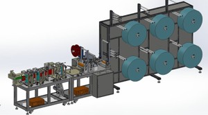 industrial 3D model improved KN95 mask making machine