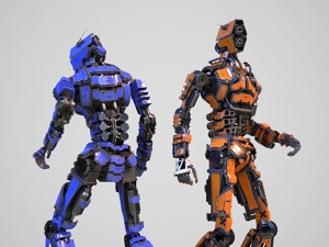 Humanoid robot with 6 color options
