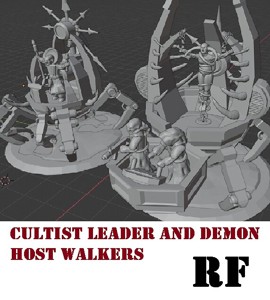 epic cult leader and demon host models 6mm-8mm scale
