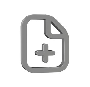 3d add document icon