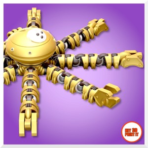 ROBOT OCTOPUS B8 PRINT IN PLACE ARTICULATED SPINNER