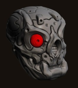 Heavy Jawed Robot Head