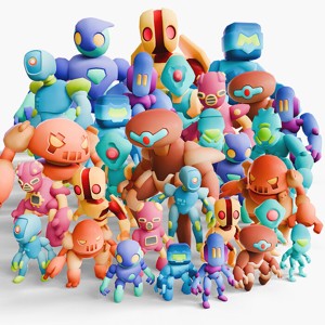 Cartoon Robots Pack 02