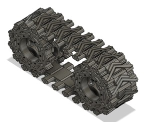 LARGE ROBOT TRACKS WITH SPROCKETS