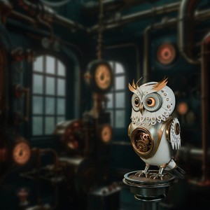 Steampunk Owl Automaton