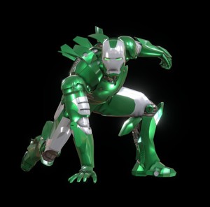 Iron Man 3D Model Rigged