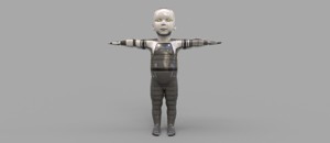 robot baby 3d model