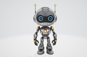Animated 3D Robot Character Rigged for Games FBX OBJ
