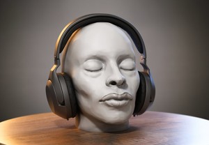 Robot Skull Headphone Stand Cyborg Headset Stand
